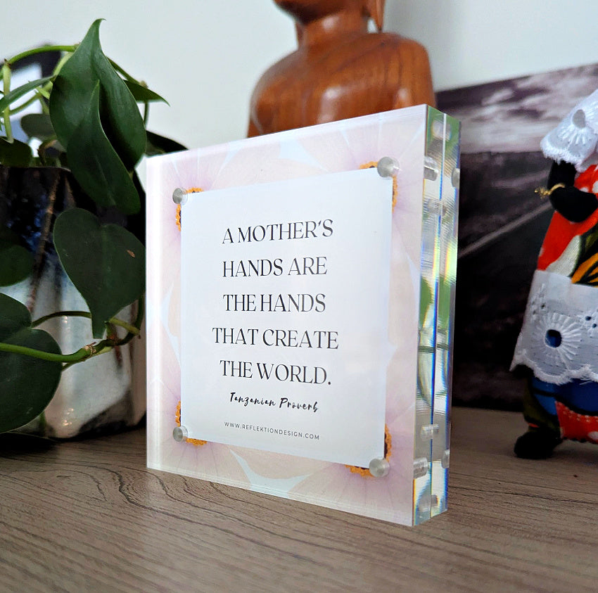 A Mother’s Hands – Framed African Proverb Art – Reflektion Design