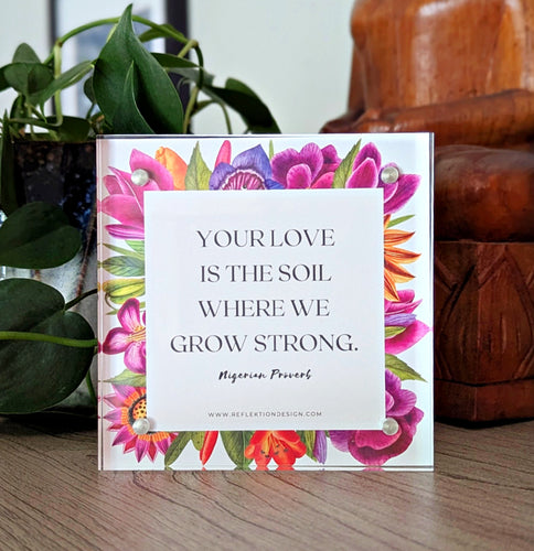 A Mother's Love - Framed African Proverb Art