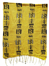 Light Yellow Mud Cloth Table Runner/Scarf