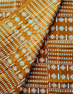 Tissu Dashiki Ankara jaune 2 yards
