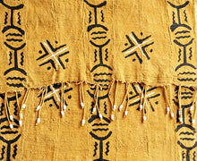Muted Orange Mud Cloth Table Runner/Scarf X Pattern