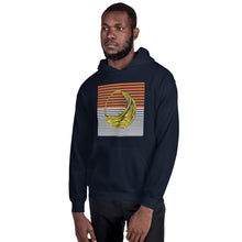 Sweat à capuche avec boucle d'oreille Fulani bleu marine unisexe