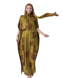 Brunch Butterfly Silky Kaftan Dress