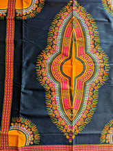 Tissu Dashiki Ankara jaune 2 yards