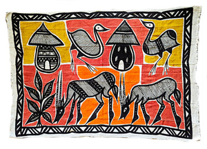Color Squared Korhogo Fabric Wall Art B