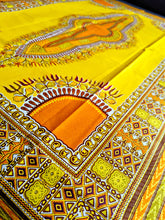 Tissu Dashiki Ankara jaune 2 yards