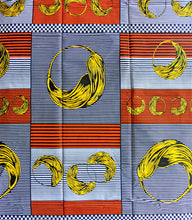 Rot Gelb Blau Ankara Stoff 2 Yards