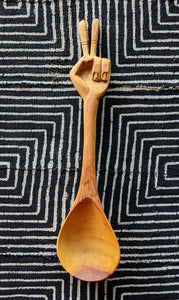 Large Peace Sign Wood Spoon