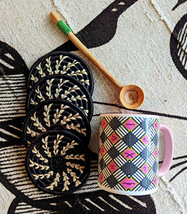 Pink Green African Pattern Coffee Mug