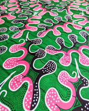 Pink Green Ankara Fabric 2 Yards