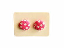 Mini boucles d'oreilles bouton en tissu imprimé africain Ankara