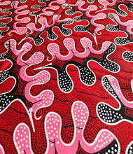 Pink Red Ankara Fabric 2 Yards