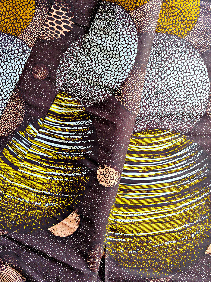 Planetary Vibes African Print Fabric 2 Yards