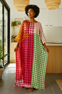 Polka Dot Princess Silky Kaftan Dress