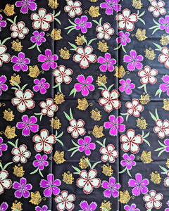 Tissu Ankara jaune pêche 1,75 yards