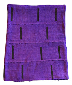 {Imperfections} Purple Black Mud Cloth Fabric Throw