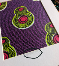 purple african fabric art