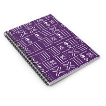 Purple Mudcloth African Pattern Spiral Notebook — Lined Journal for Notes & School