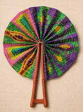 Ashanti Glow African Fabric Folding Hand Fan