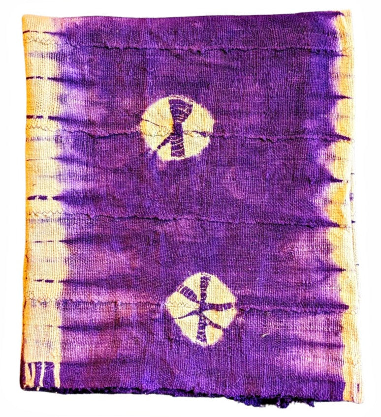 {Imperfections} Purple Tie Dye Mud Cloth Fabric Throw