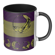 Fulani Earring Ceramic Coffee Mug | 11 oz Purple African Print Coffee Cup