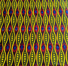 Red Yellow Blue Ankara Fabric 2 Yards