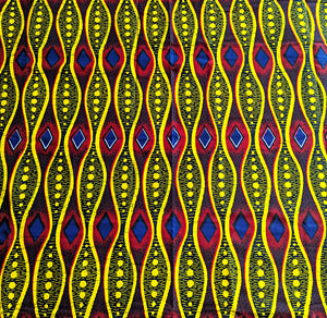 Red Yellow Blue Ankara Fabric 2 Yards