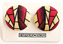 crimson cream delta earrings