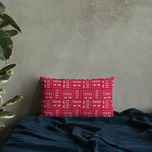 red white holiday african pattern pillow