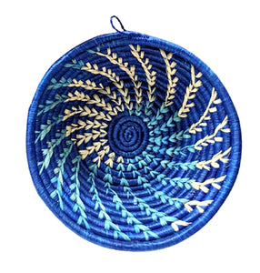 Small woven basket blue