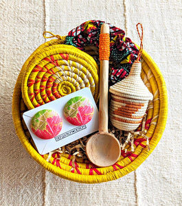 Small African Treasures Gift Basket - Yellow