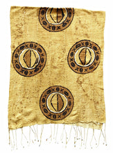 Muted Yellow Mud Cloth Table Runner/Scarf
