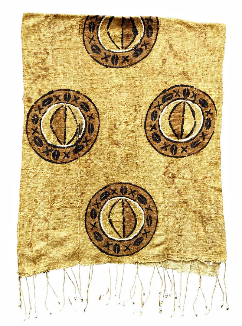 Muted Yellow Mud Cloth Table Runner/Scarf