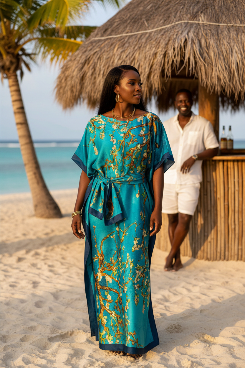 holiday kaftan dresses Actius Caftan Kaftan Dress in Taj