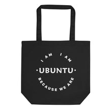 black canvas totebag with african saying