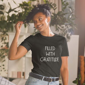 T-shirt unisexe à manches courtes Black Gratitude