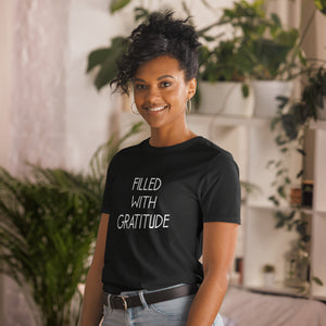 Black Gratitude Short-Sleeve Unisex T-Shirt