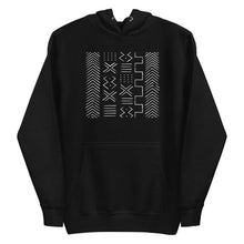 Black White Mud Cloth Pattern Unisex Hoodie