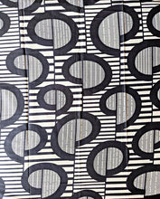 Black White Abstract African Print Fabric 2 Yards