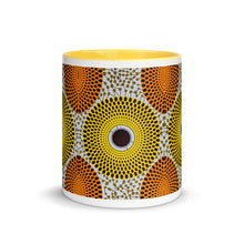 Grande tasse à café à motif africain orange jaune