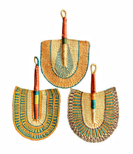 {Imperfections} Sunset Woven African Hand Wall Fans Set of 3
