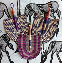 Dessert Mod Woven African Hand Wall Fan Set of 3