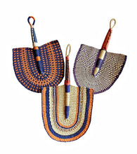 Beachy Woven African Hand Wall Fans Set of 3