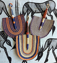 Beachy Woven African Hand Wall Fans Set of 3