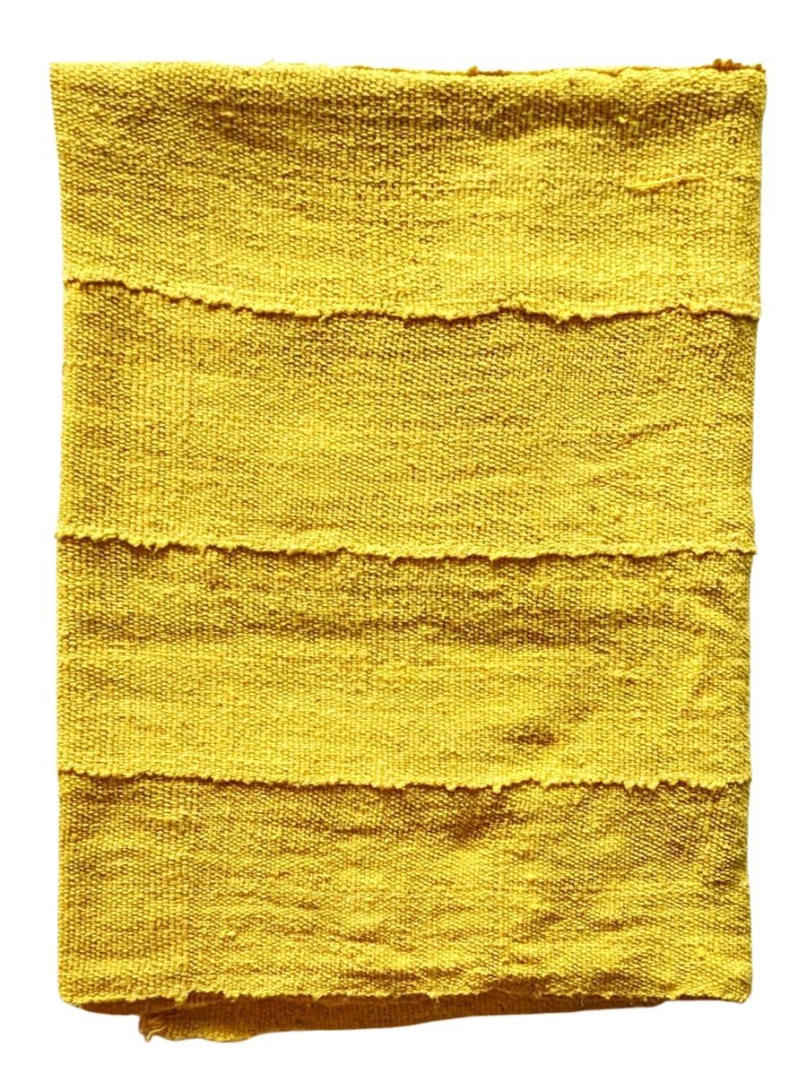 Bright Yellow Mud Cloth Fabric Throw