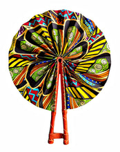Rot Blau Grün Kente Ankara Stoff Handfächer