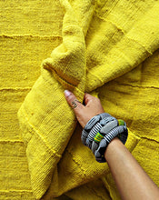 Bright Yellow Mud Cloth Fabric Throw