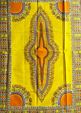 Tissu Dashiki Ankara jaune 2 yards