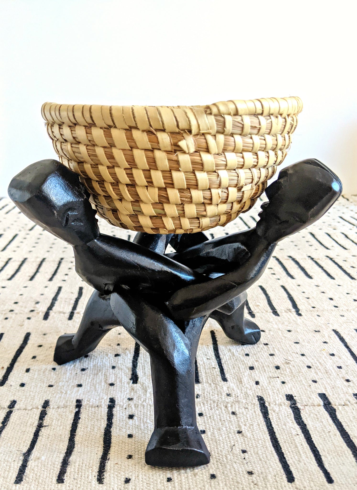 Large Wood Three Headed African Unity Stand – Reflektion Design