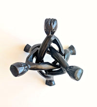 {PRE Order} Large Wood Three Headed African Unity Stand